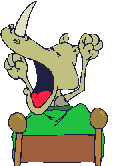 Gif animé rhinocéros baille